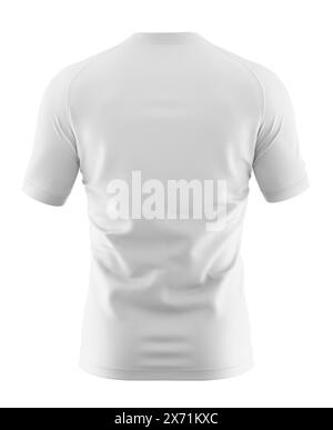 Herren-T-Shirt Mockup: 3D-Rendering auf isoliertem Hintergrund. Stockfoto