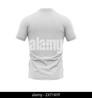 Herren-T-Shirt Mockup: 3D-Rendering auf isoliertem Hintergrund Stockfoto