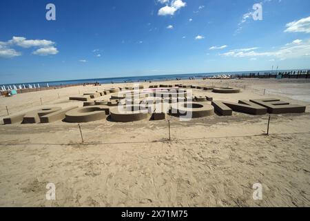 Riccione, Italien. Mai 2024. Strand riccione während der 13. Etappe des Giro d'Italia von Riccione nach Cento, 17. Mai 2024 Italien. (Foto: Gian Mattia D'Alberto/Lapresse) Credit: LaPresse/Alamy Live News Stockfoto