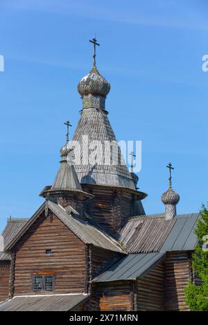 Kirche der Geburt der Heiligen Jungfrau, Vitoslavlitsy Museum für Holzarchitektur, Weliki Nowgorod, Novgorod oblast, Russland Stockfoto