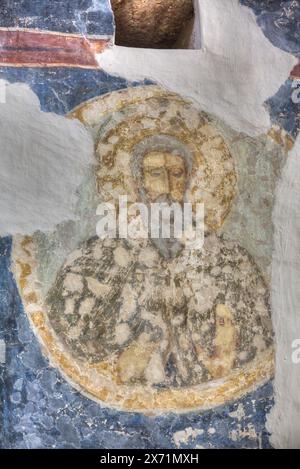 Fresken, Dom, St. Antonius Kloster, UNESCO-Weltkulturerbe, Weliki Nowgorod, Novgorod oblast, Russland Stockfoto