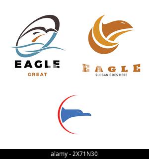 Set von Eagle Icon Logo Design Vorlage Stock Vektor