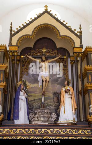 Statue des Senor de la Vera Cruz, Iglesia Parroquial de la Santisima, Trinidad, UNESCO-Weltkulturerbe, Sancti Spiritus, Kuba Stockfoto