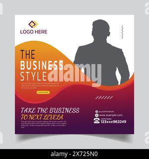 Kreatives Post-Design in sozialen Medien oder Corporate Business Post Design Stock Vektor