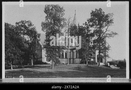 Houghton Memorial Chapel, Wellesley College, Detroit Publishing Co.-Nr. P 60., Geschenk; State Historical Society of Colorado; 1949, Universities & Colleges. , Kirchen. , Usa, Massachusetts, Wellesley. Stockfoto