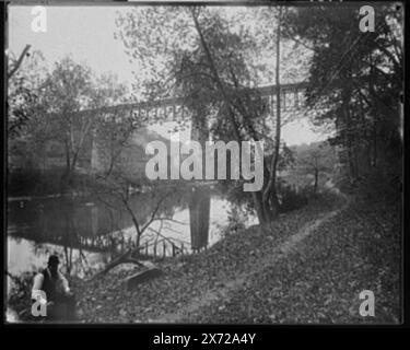 Brandywine von oben, '224' auf negativ., Auftrag von Baltimore & Ohio Railroad., Detroit Publishing Co. No. 01874., Geschenk; State Historical Society of Colorado; 1949, Streams. , Brücken. , Usa, Pennsylvania, Brandywine Creek. Stockfoto