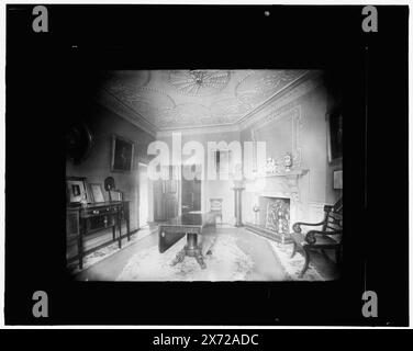 Das Familienzimmer, Mt. Vernon, Titel von Jackett, Detroit Publishing Co.-Nr. 090013., Geschenk; State Historical Society of Colorado; 1949, Washington, George, 1732-1799, Häuser und Orte. , Nachlässe. , Wohnungen. , Esszimmer. , Usa, Virginia, Mount Vernon (Estate) Stockfoto