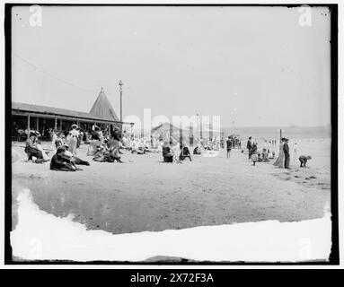 Easton's Beach, Newport, R.I., Detroit Publishing Co.-Nr. 016957., Geschenk; State Historical Society of Colorado; 1949, Beaches. , Usa, Rhode Island, Newport. Stockfoto