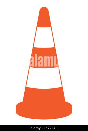 Verkehrskegelillustration, Form des Farbvektors Stock Vektor