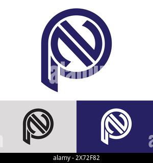 Buchstaben Monogramm-Logo PN, NP, P und N, elegantes und professionelles Letter-Icon-Design Stock Vektor