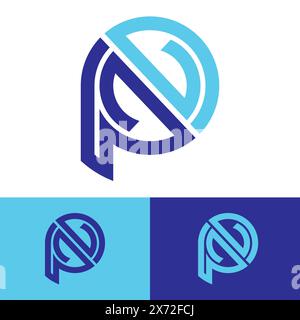 Buchstaben Monogramm-Logo PN, NP, P und N, elegantes und professionelles Letter-Icon-Design Stock Vektor