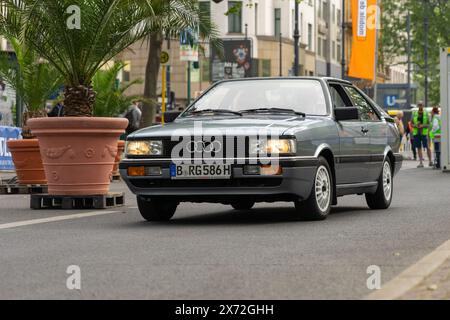 BERLIN - 04. MAI 2024: Der Mittelklasse-Rallyefahrer Audi Quattro B2, 1986. Classic Days Berlin 2024. Stockfoto