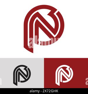 Buchstaben Monogramm-Logo PN, NP, P und N, elegantes und professionelles Letter-Icon-Design Stock Vektor