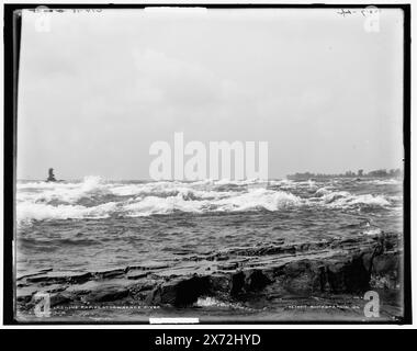 Lachine Stromschnellen, St. Lawrence River, Datum basiert auf Detroit, Katalog J (1901)., „WHJ“ auf Jacke; „dup“ und „614-18 c [, .] 38' on negative., Detroit Publishing Co. No. 012517., Geschenk; State Historical Society of Colorado; 1949, Rapids. Kanada, Saint Lawrence River. , Kanada, Quebec (Provinz) Stockfoto