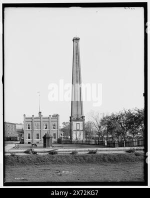 Schornstein der alten Confederate Powder Works Mill, Augusta, Ga, Titel aus Jacke., '737 G' auf negativ. Detroit Publishing Co.-Nr. 033102., Geschenk; State Historical Society of Colorado; 1949, Industrial Facilities. , Schornsteine. , Ordnance Industry. , Vereinigte Staaten, Geschichte, Bürgerkrieg, 1861-1865. , Usa, Georgia, Augusta. Stockfoto