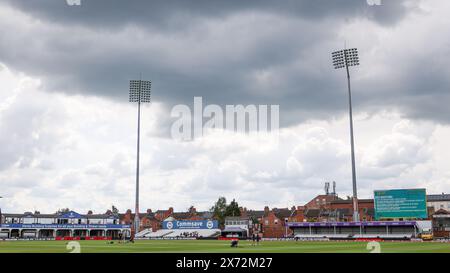 Northampton, Großbritannien. Mai 2024. Ein allgemeiner Überblick über den Boden vor dem Women's Vitality IT20-Spiel zwischen England Women und Pakistan Women am 17. Mai 2024 im County Ground, Northampton, Großbritannien. Foto von Stuart Leggett. Nur redaktionelle Verwendung, Lizenz für kommerzielle Nutzung erforderlich. Keine Verwendung bei Wetten, Spielen oder Publikationen eines einzelnen Clubs/einer Liga/eines Spielers. Quelle: UK Sports Pics Ltd/Alamy Live News Stockfoto