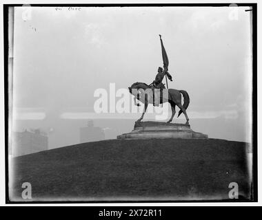 Logan Monument, Chicago, Illinois, Titel aus Jacke, im Lake Front Park, 'DUP' auf negativ, Detroit Publishing Co.-Nr. 032113., Geschenk; State Historical Society of Colorado; 1949, Logan, John Alexander, 1826-1886, Statuen. , Parks. , Skulptur. , Usa, Illinois, Chicago. Stockfoto