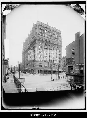 Hotel Iroquois, Buffalo, '138' auf negativ. Detroit Publishing Co.-Nr. 012902., Geschenk; State Historical Society of Colorado; 1949, Hotels. , Straßen. , Usa, New York (Bundesstaat), Buffalo. Stockfoto