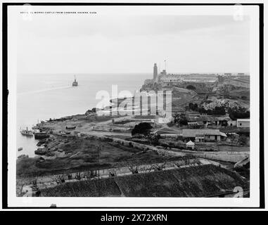 Morro Castle aus Cabanas, Havanna, Kuba, El, Detroit Publishing Co.-Nr. 05895., Geschenk; State Historical Society of Colorado; 1949, Morro (Havanna, Kuba), Forts & Fortifications. , Hafen. Kuba, Havanna. Stockfoto