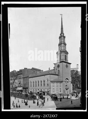 Park Street Church, Boston, Mass., Titel erstellt durch Kataloger., korrekte Titelinformationen bereitgestellt durch Forscher, 21.11.2009., früherer Titel: Christ Church (Old North), Boston, Mass., Detroit Publishing Co.-Nr. 53 X., Geschenk; State Historical Society of Colorado; 1949, Churches. , Kommerzielle Einrichtungen. , Usa, Massachusetts, Boston. Stockfoto