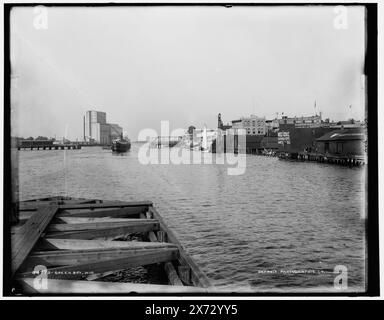 Green Bay, Wiss., Date Based on Detroit, Catalogue F (1899)., '469' on negative., Detroit Publishing Co.-Nr. 04773., Gift; State Historical Society of Colorado; 1949., nicht verifizierte Informationen in diesem Datensatz. 752 Außendienst, Industrieanlagen. , Seen und Teiche. , Usa, Wisconsin, Green Bay. , Usa, Michigan, Lake. Stockfoto