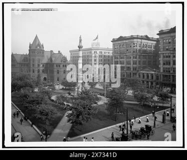 Lafayette Square, Buffalo, N.Y., Soldiers' and Sailors' Monument im Zentrum, Detroit Publishing Co. No 017959., Geschenk; State Historical Society of Colorado; 1949, Plazas. , Denkmäler und Denkmäler. , Usa, New York (Bundesstaat), Buffalo. Stockfoto