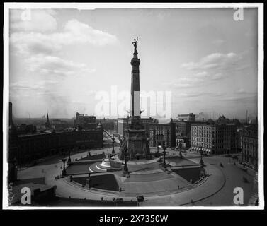 Soldiers and Sailors Monument, Indianapolis, Ind., Titel aus Jacke., 'G 4353' auf negativ. Detroit Publishing Co.-Nr. 6 X., Geschenk; State Historical Society of Colorado; 1949, Monuments & Memorials. , Plazas. , Vereinigte Staaten, Geschichte, Bürgerkrieg, 1861-1865. , Usa, Indiana, Indianapolis. Stockfoto