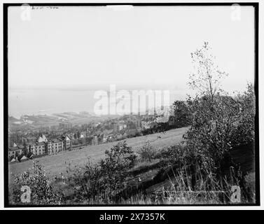 Duluth, Minn., Videobilder außerhalb der Sequenz; tatsächliche Reihenfolge von links nach rechts ist 1A-06481, 06480, 06479., Titel aus Detroit, Katalog J Supplement (1901-1906); Hafen und See aus Cascade Park., 'WHJ-1221' links negativ; 'WHJ-1219' in Mitte negativ; 'WHJ-1222' rechts negativ., Detroit Publishing Co.-Nr. 010686., Gift; State Historical Society of Colorado; 1949, Lakes & Ponds. , Usa, Minnesota, Duluth. Stockfoto