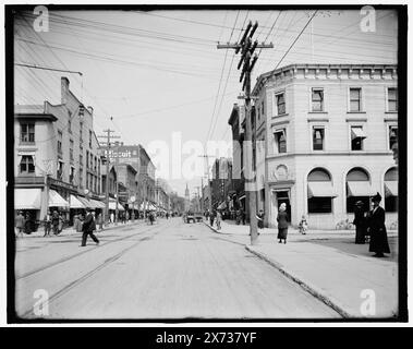 Church Street, Burlington, Vt., Titel aus Jacke, 'G 8548' auf negativ, Detroit Publishing Co.-Nr. 500334., Geschenk; State Historical Society of Colorado; 1949, Commercial Streets. , Usa, Vermont, Burlington. Stockfoto