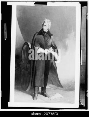 Andrew Jackson, abendfüllendes Porträt, Titel und Datum basierend auf Detroit, Thistle Publications (1912). Negativ gerissen oben links und auf zweite Glasplatte aufgeklebt., Foto eines Gemäldes signiert 'T.S., 1825.', 'Folio 7' auf negativ., No. Detroit Publishing Co. No., Gift; State Historical Society of Colorado; 1949, Jackson, Andrew, 1767-1845. Stockfoto