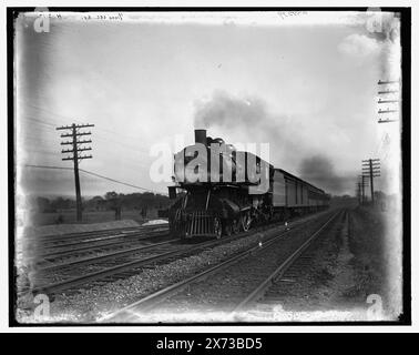 Empire State Express, Utica, N.Y., Titel aus Jacke, 'H 212' auf negativ, Detroit Publishing Co.-Nr. 039279., Gift; State Historical Society of Colorado; 1949, Railroad Locomotives. , Usa, New York (Bundesstaat), Utica. Stockfoto