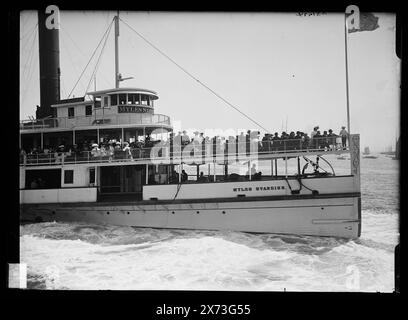 Str. Myles Standish, Titel aus Jacke, '2883' auf negativ, Detroit Publishing Co.-Nr. 031074., Geschenk; State Historical Society of Colorado; 1949, Myles Standish (Seitenräder), Seitenräder. , Passagiere. Stockfoto