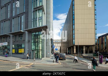 Vereinigt Studenten Grand Central in Liverpool, England. Stockfoto