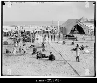 Surf Bading, Atlantic City, N.J., Titel aus Jacke., 'G 6252 dup' auf negativ., Detroit Publishing Co.-Nr. 039153., Geschenk; State Historical Society of Colorado; 1949, Beaches. Usa, New Jersey, Atlantic City. Stockfoto