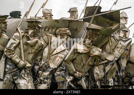 Das Béla Kun-Denkmal im Memento Park, Budapest, Ungarn Stockfoto