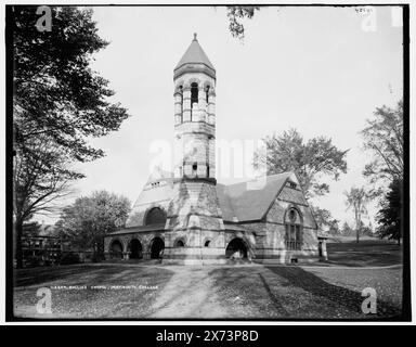 Rollins Chapel, Dartmouth College, entsprechende Glastransparenz (mit demselben Serien-Code) verfügbar auf Videobildschirm 1A-29485., '373' auf negativ., Detroit Publishing Co.-Nr. 012824., Geschenk; State Historical Society of Colorado; 1949, Churches. , Glockentürme. , Usa, New Hampshire, Hannover. Stockfoto