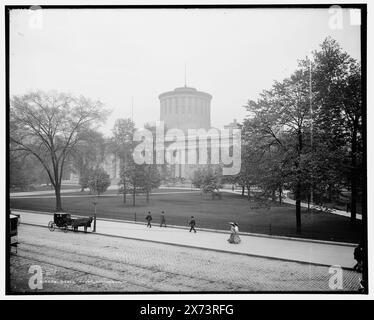 State House, Columbus, Ohio, '1995' auf negativ, Detroit Publishing Co.-Nr. 017356., Geschenk; State Historical Society of Colorado; 1949, Capitols. , Usa, Ohio, Columbus. Stockfoto