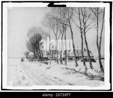 Schneebedeckte Felder im Morgenlicht, Datum basiert auf Detroit, Thistle Publications (1912)., Foto eines Gemäldes im Toledo Museum of Art., Detroit Publishing Co. No. M 174., Geschenk; State Historical Society of Colorado; 1949, Snow. Stockfoto