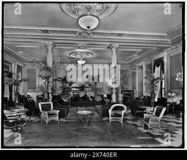 Lounge im Foyer, Murray Hill Hotel, New York, N.. Y, Titel aus Jacke, Detroit Publishing Co.-Nr. 043843., Geschenk; State Historical Society of Colorado; 1949, Hotels. , Lobbys. , Usa, New York (Bundesstaat), New York. Stockfoto