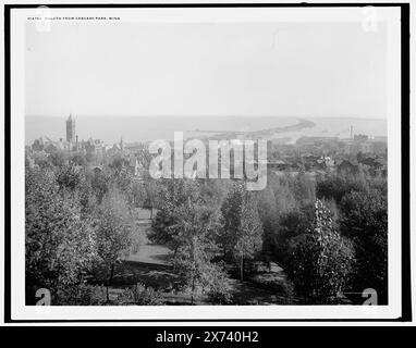 Duluth von Cascade Park, Minn., Attribution to Jackson basiert auf Negativen mit ähnlichen Zahlen. Detroit Publishing Co. No. 014784., Geschenk; State Historical Society of Colorado; 1949, USA, Minnesota, Duluth. Stockfoto