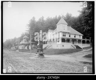 N.H. Veterans' Association Encampment Buildings, Lake Winnipesaukee, N.H., '3007' auf negative., Detroit Publishing Co.-Nr. 018974., Geschenk; State Historical Society of Colorado; 1949, Dwellings. , Denkmäler und Denkmäler. , Veteranen. , Vereinigte Staaten, Geschichte, Bürgerkrieg, 1861-1865. , Usa, New Hampshire, Winnipesaukee, Lake. , Usa, New Hampshire, Weirs. Stockfoto