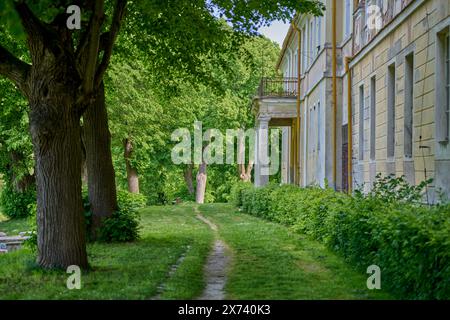 Barockschloss in Olesnica Mala Klein OLS ehemaliger Wohnsitz der Familie Jorck von Wartenburg und Kloster der Johanniter und der Templer Stockfoto