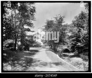 Doan Brook, Wade Park, Cleveland, Ohio, Titel von Jackett. g 8399 auf negativ., Detroit Publishing Co.-Nr. 500297., Geschenk; State Historical Society of Colorado; 1949, Parks. , Streams. , Straßen. , Usa, Ohio, Cleveland. Stockfoto