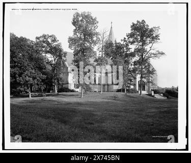 Houghton Memorial Chapel, Wellesley College, Mass., Detroit Publishing Co.-Nr. 070854., Geschenk; State Historical Society of Colorado; 1949, Universities & Colleges. , Kirchen. , Usa, Massachusetts, Wellesley. Stockfoto