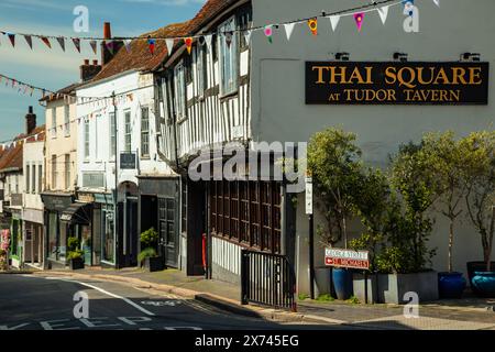 George Street in St. Albans, Hertfordshire, England. Stockfoto
