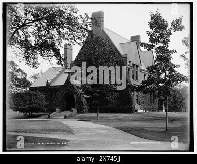 Divinity School Library, Harvard College, '19' auf negativ, Detroit Publishing Co.-Nr. 013051., Geschenk; State Historical Society of Colorado; 1949, Harvard University. , Bibliotheken. , Universitäten und Hochschulen. , Usa, Massachusetts, Cambridge. Stockfoto