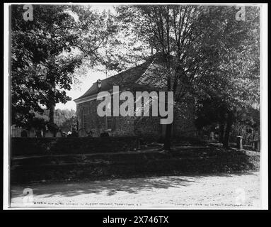 Old Dutch Church in Sleepy Hollow, Tarrytown, N.Y., Sleepy Hollow Dutch Reformed Church, Detroit Publishing Co. No 016914., Geschenk; State Historical Society of Colorado; 1949, Reformierte Kirchen. , Usa, New York (Bundesstaat), North Tarrytown. Stockfoto