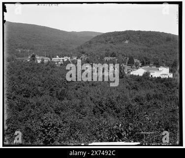 Mt. Tom und Mountain Park aus dem Osten, Holyoke, Mass., Videobilder sind nicht sequenziell; tatsächliche Reihenfolge von links nach rechts ist 1A-10377, 10376., „G 7369 L“, „G 7370 R“ auf linken bzw. rechten Negativen. Detroit Publishing Co.-Nr. 015665., Geschenk; State Historical Society of Colorado; 1949, Mountains. , Usa, Massachusetts, Tom, Mount. , Usa, Massachusetts, Holyoke. Stockfoto