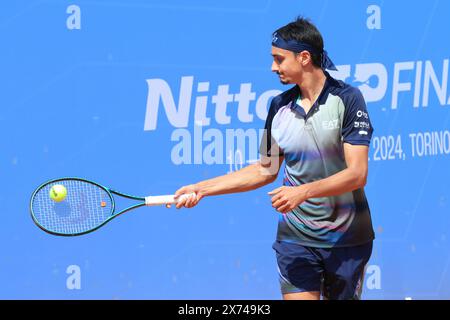 Turin, Italien. Mai 2024. Lorenzo Sonego (Italien) während des Spiels gegen Federico Coria (Argentinien) 2024 Piemonte Open Intesa San Paolo, Internationales Tennisspiel in Turin, Italien, 17. Mai 2024 Credit: Independent Photo Agency/Alamy Live News Stockfoto