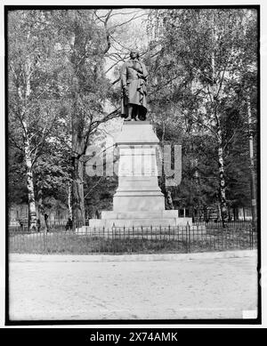 Schiller Statue, City Park, Columbus, Ohio, Date Based on Detroit, Catalogue P (1906)., '2013' on negative., Detroit Publishing Co.-Nr. 017368., Geschenk; State Historical Society of Colorado; 1949, Schiller, Friedrich, 1759-1805. , Skulptur. , Parks. , Usa, Ohio, Columbus. Stockfoto